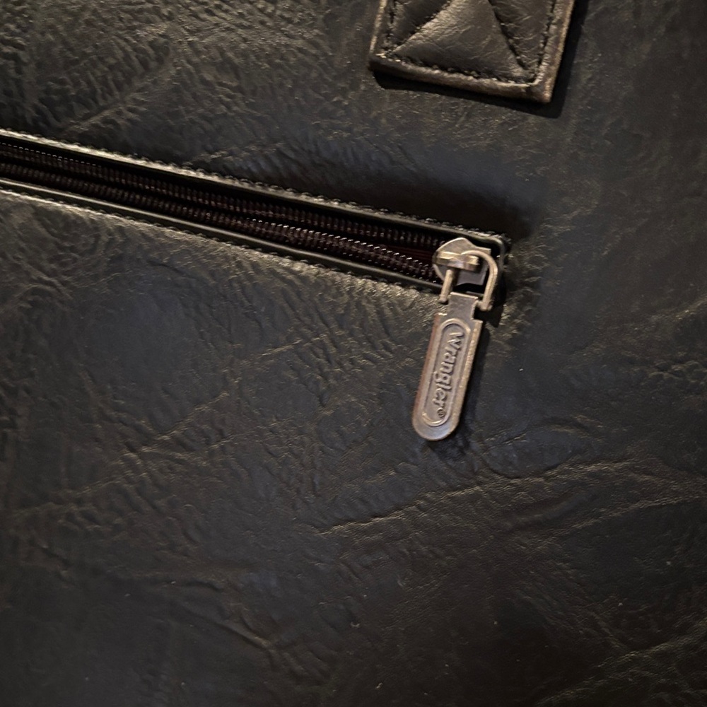 Wrangler Black Tote with Braided Accents - Picture 5 of 9